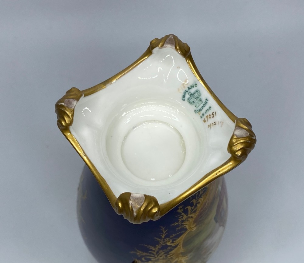Coalport vase & cover, Tom Keeling, c. 1900. View XI