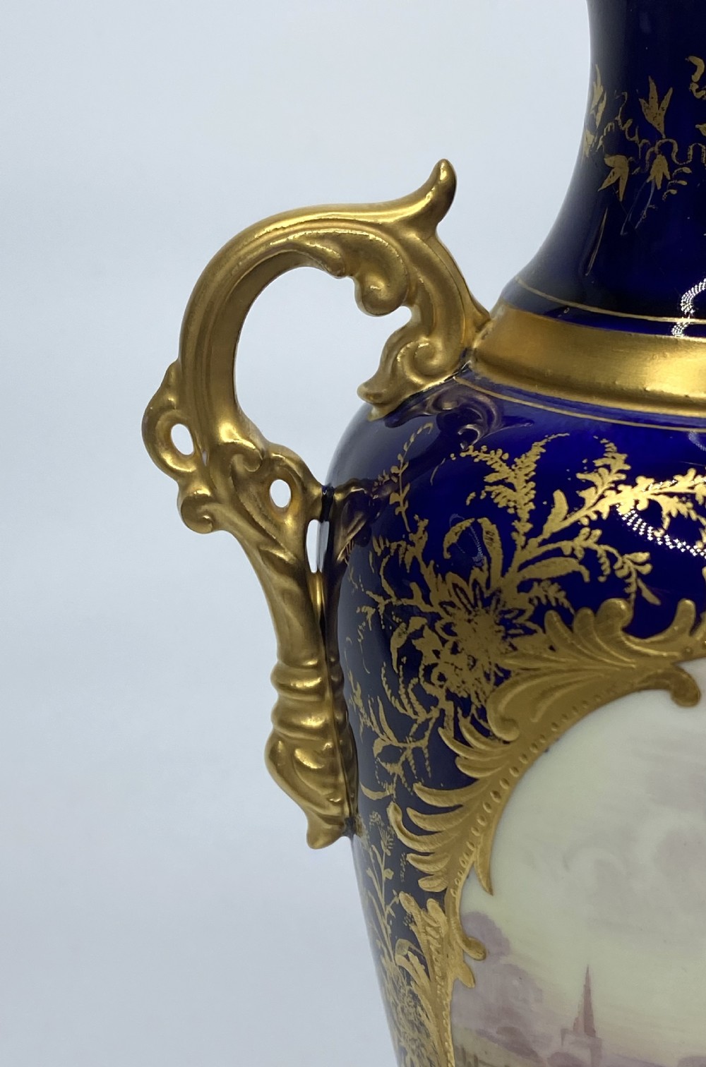 Coalport vase & cover, Tom Keeling, c. 1900. View XII