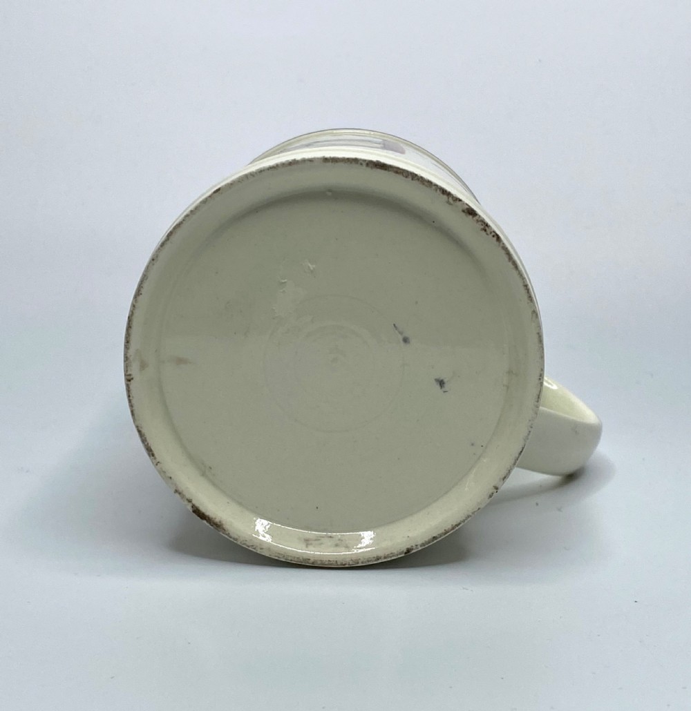 Yorkshire pottery creamware Frog mug, c. 1800. View VII