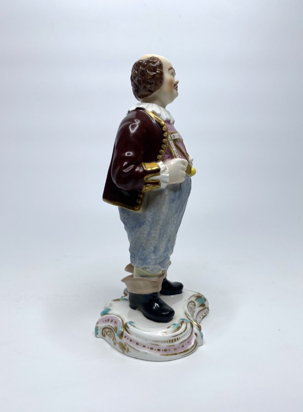Derby porcelain ‘Nodding’ figure of Frölich, c. 1840. View III