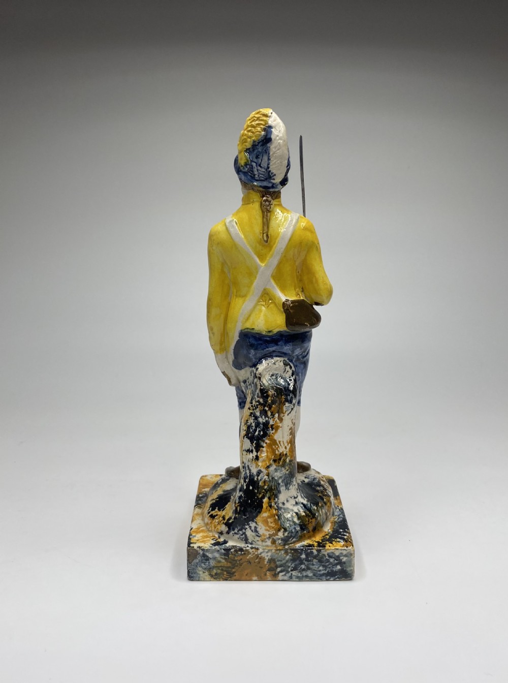 Prattware figure ‘Loyal Volunteer’, c. 1790. View III