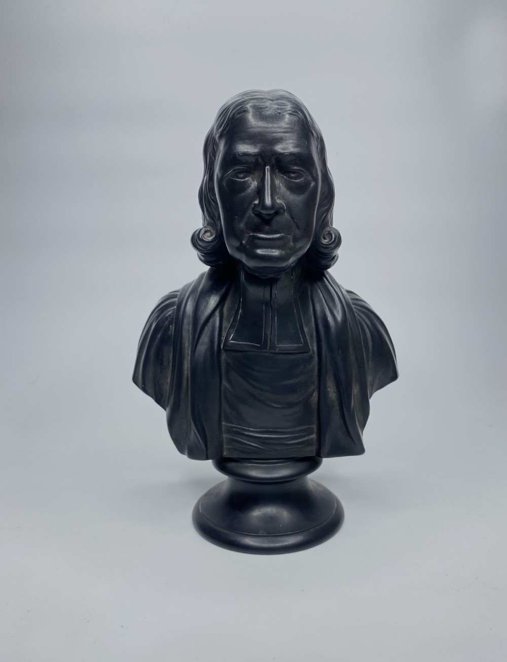 Wedgwood black basalt bust, John Wesley, c. 1830.