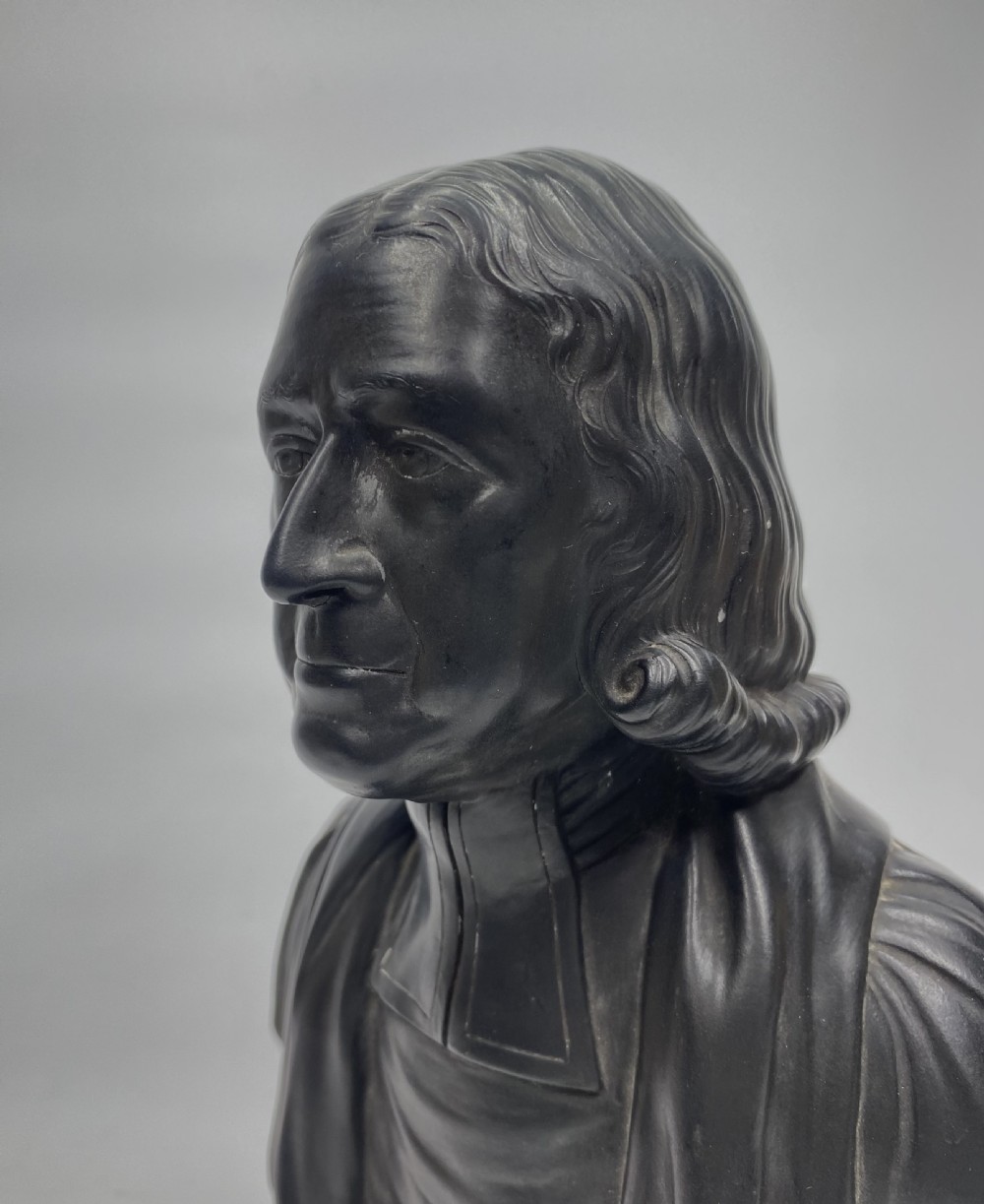 Wedgwood black basalt bust, John Wesley, c. 1830. View V