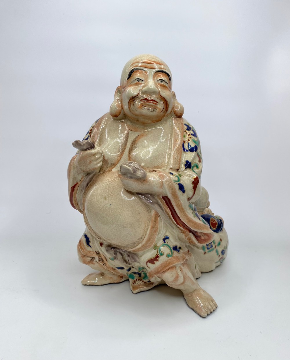 Satsuma pottery figure ‘Hotei’, Japan, Meiji Period. View II