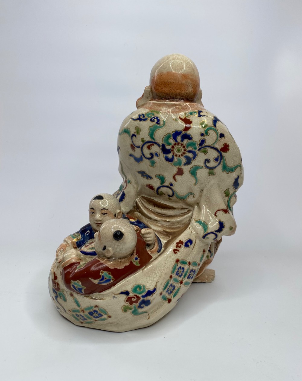 Satsuma pottery figure ‘Hotei’, Japan, Meiji Period. View IV