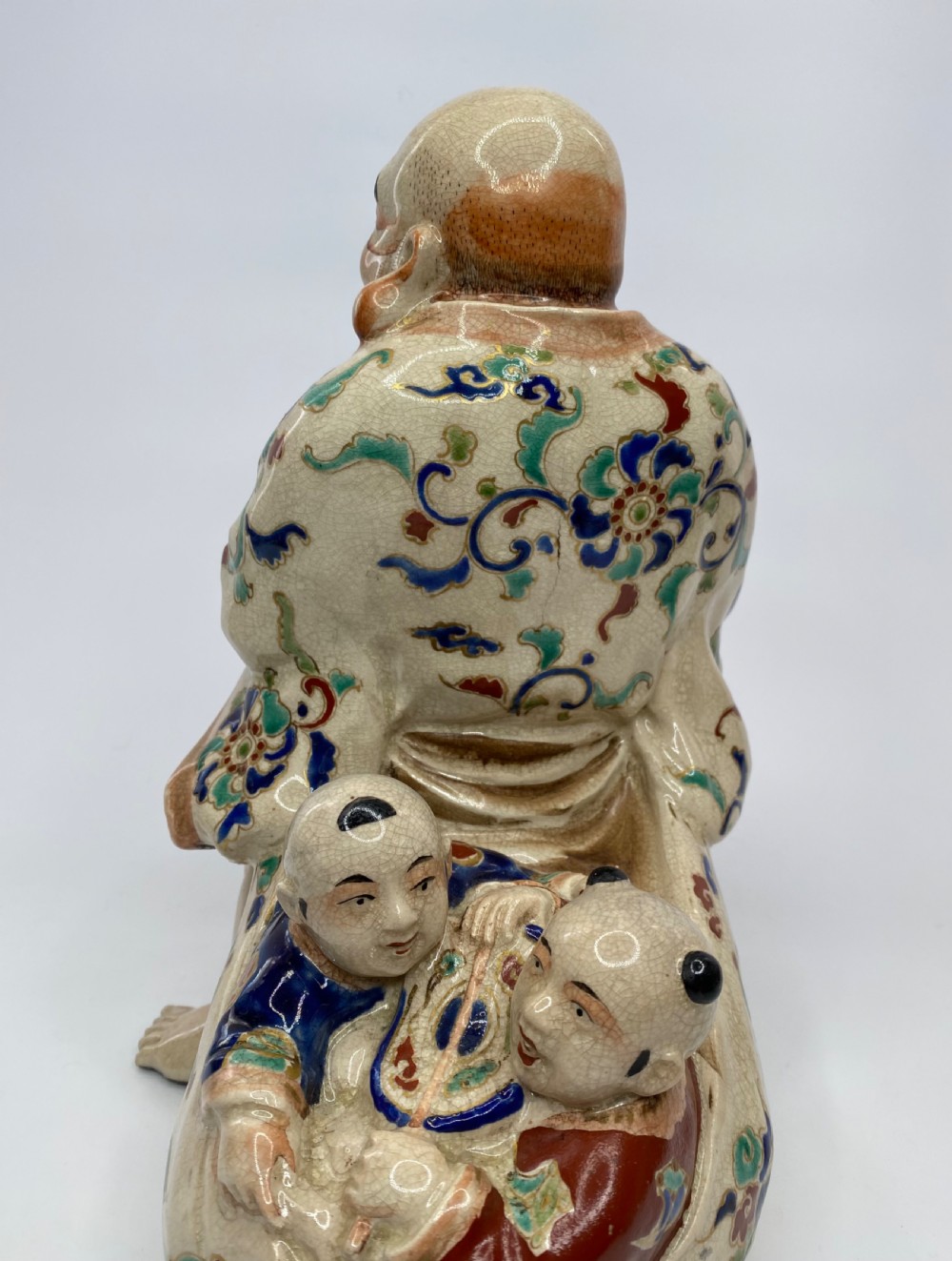 Satsuma pottery figure ‘Hotei’, Japan, Meiji Period. View VI