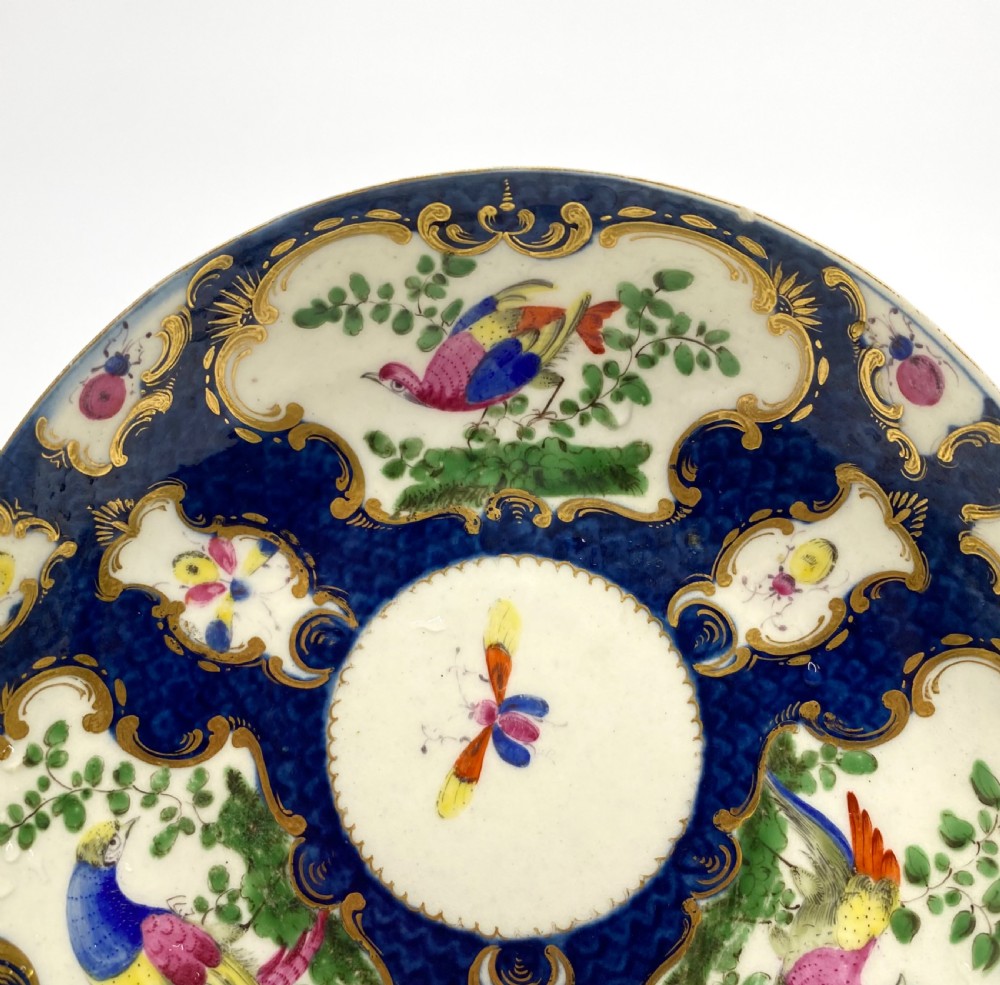 Worcester porcelain Blue Scale cup & saucer, c. 1770. View III