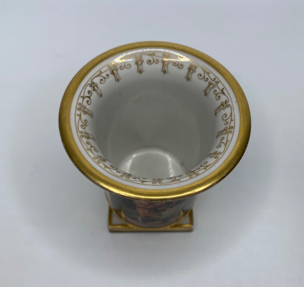 FBB Worcester porcelain vase ‘The Minstrel’, c. 1815. View V