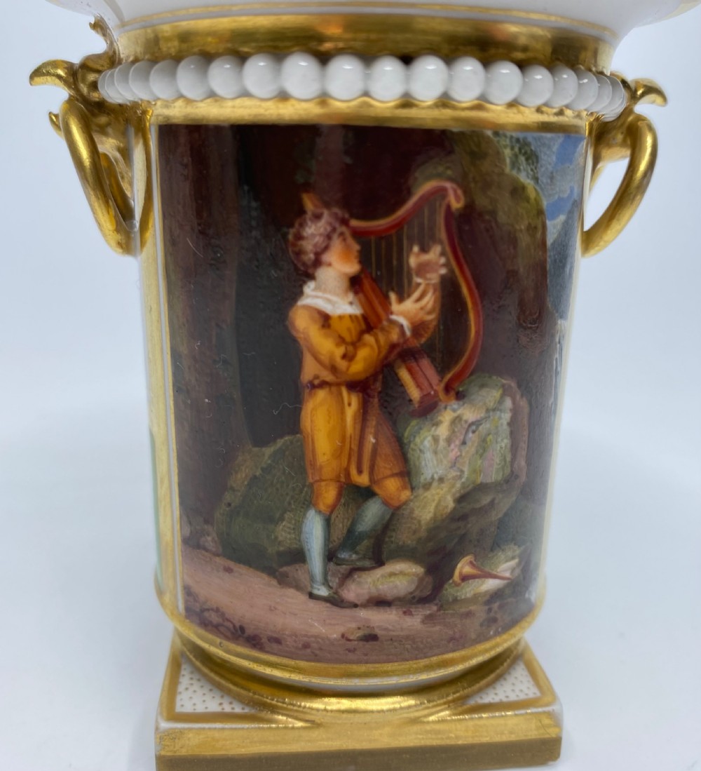 FBB Worcester porcelain vase ‘The Minstrel’, c. 1815. View VI
