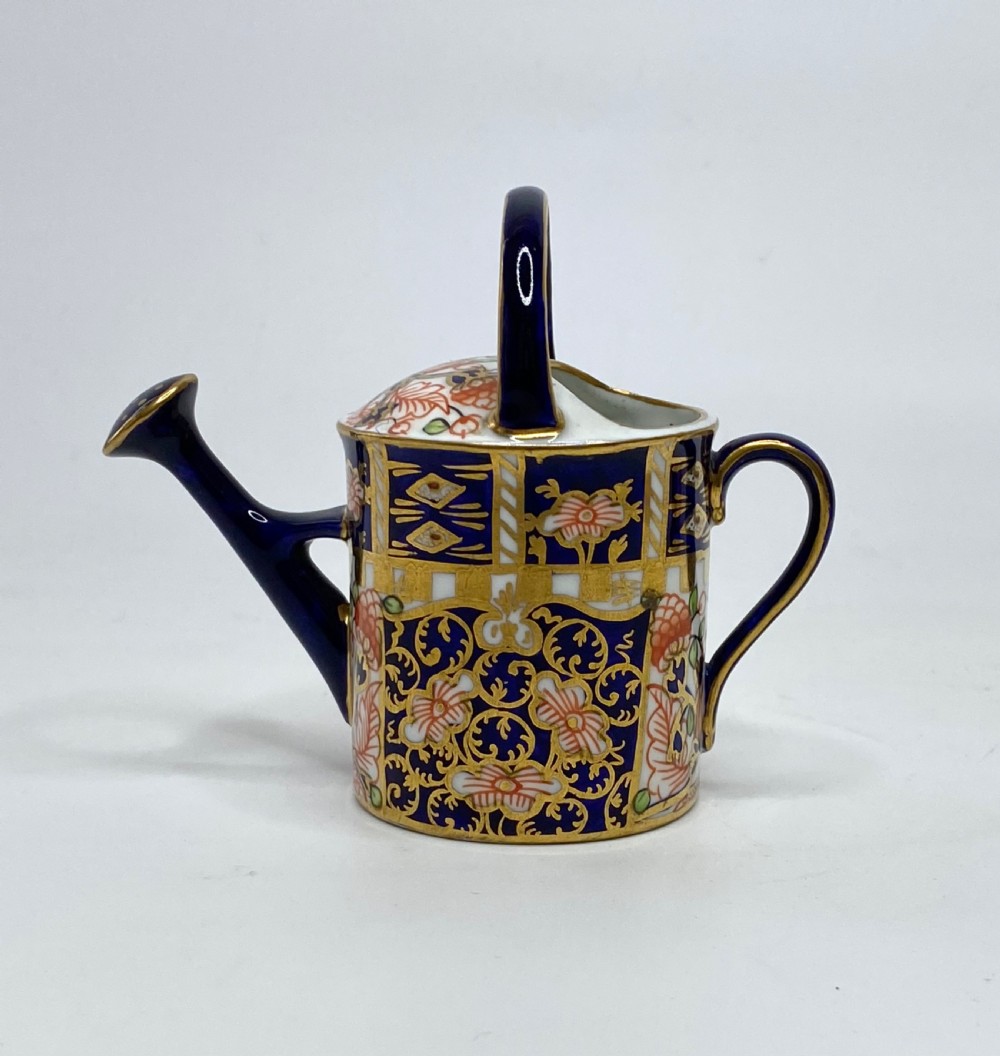 Royal Crown Derby miniature watering can, d. 1922.