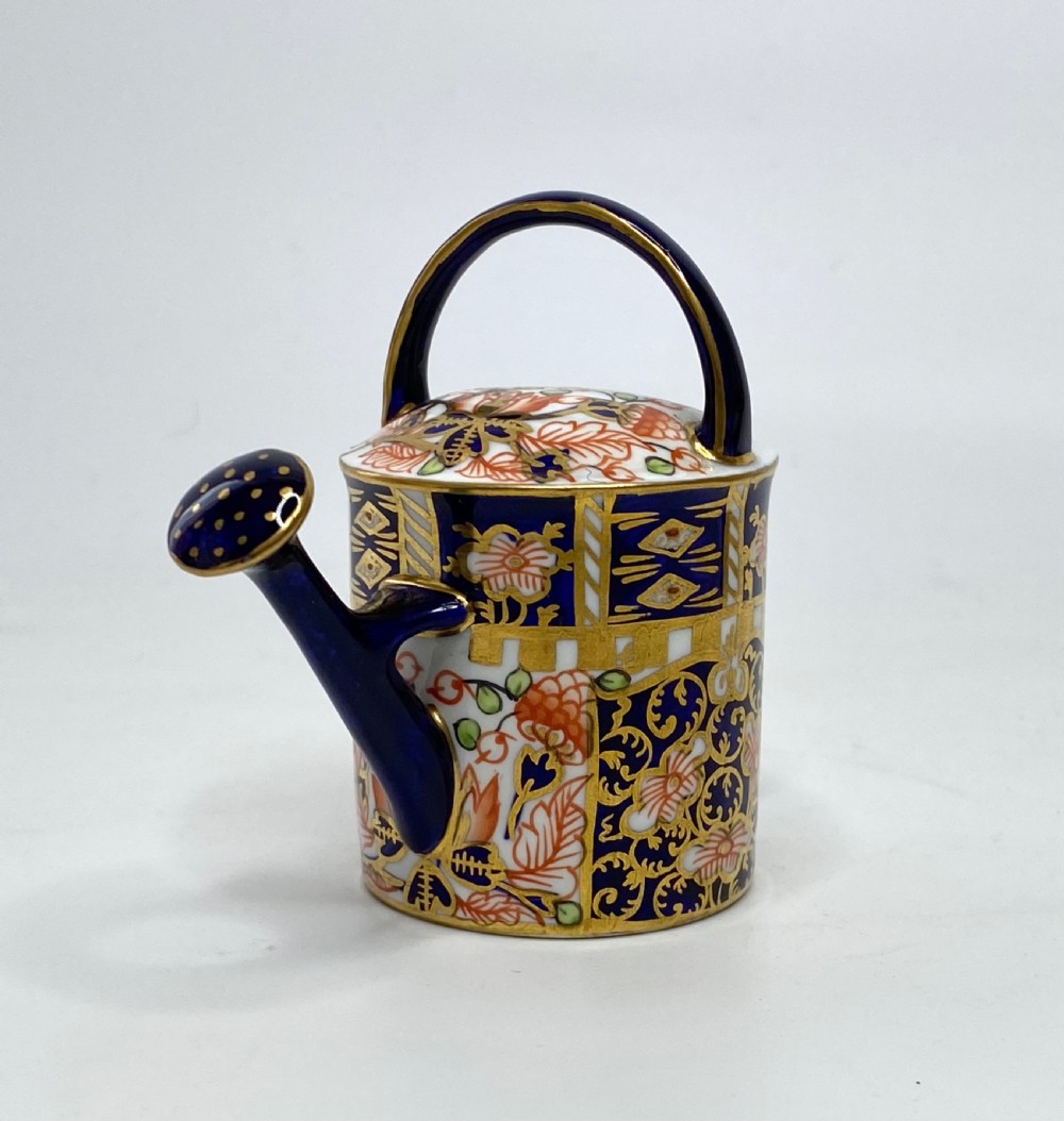 Royal Crown Derby miniature watering can, d. 1922. View II