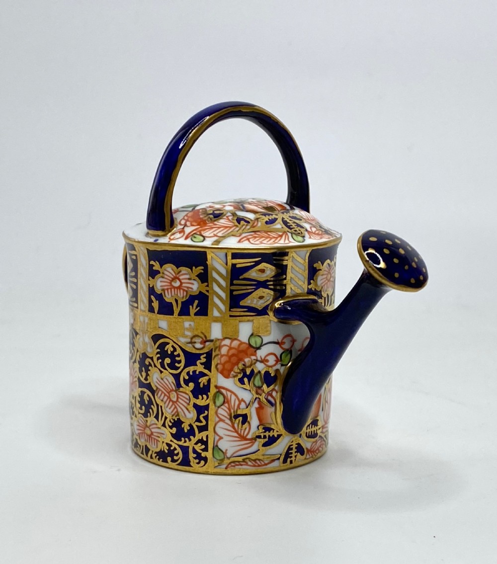 Royal Crown Derby miniature watering can, d. 1922. View III