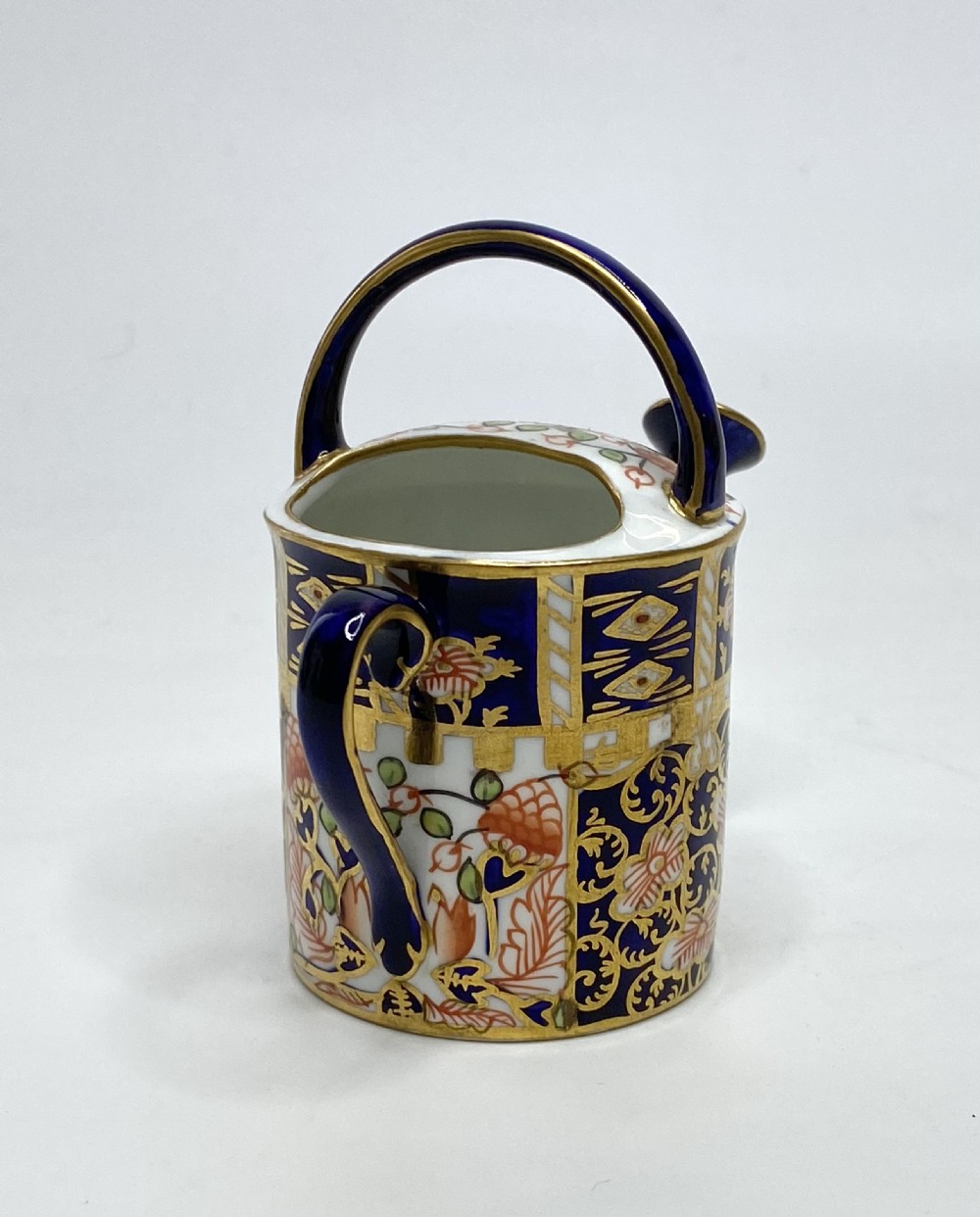 Royal Crown Derby miniature watering can, d. 1922. View V