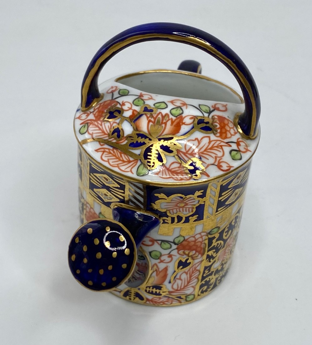 Royal Crown Derby miniature watering can, d. 1922. View VI