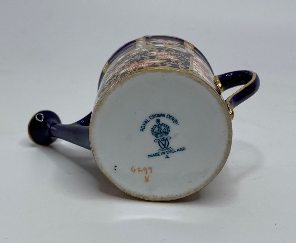 Royal Crown Derby miniature watering can, d. 1922. View VII