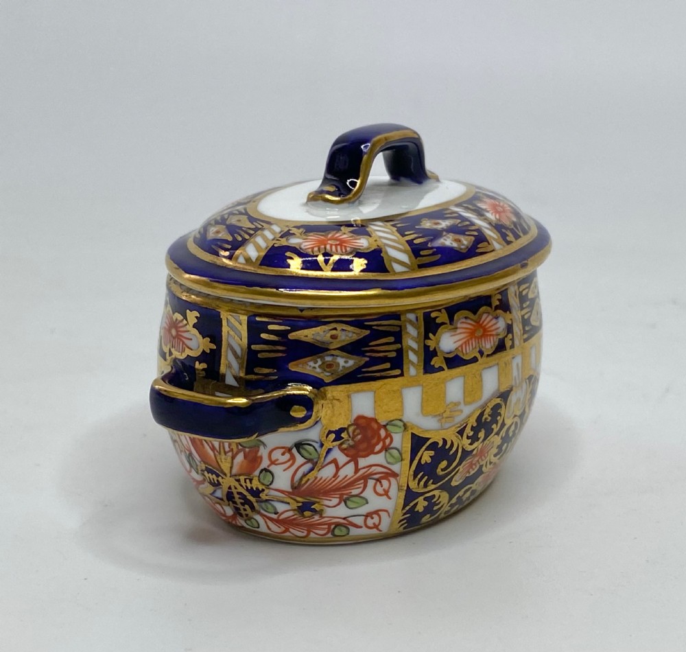 Royal Crown Derby miniature fish kettle, d. 1920. View III
