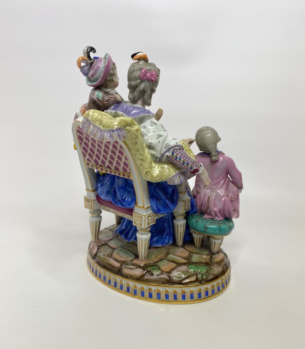 Meissen porcelain group, ‘The Good Mother’, c. 1870. View III