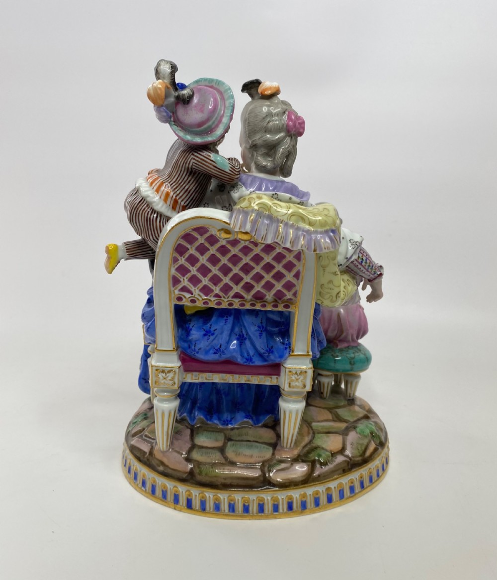 Meissen porcelain group, ‘The Good Mother’, c. 1870. View IV