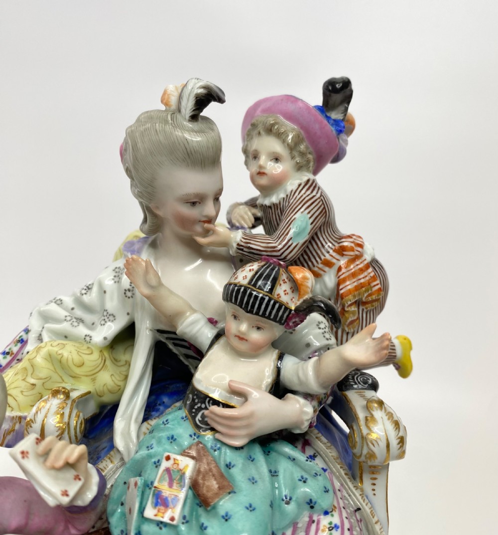 Meissen porcelain group, ‘The Good Mother’, c. 1870. View VII