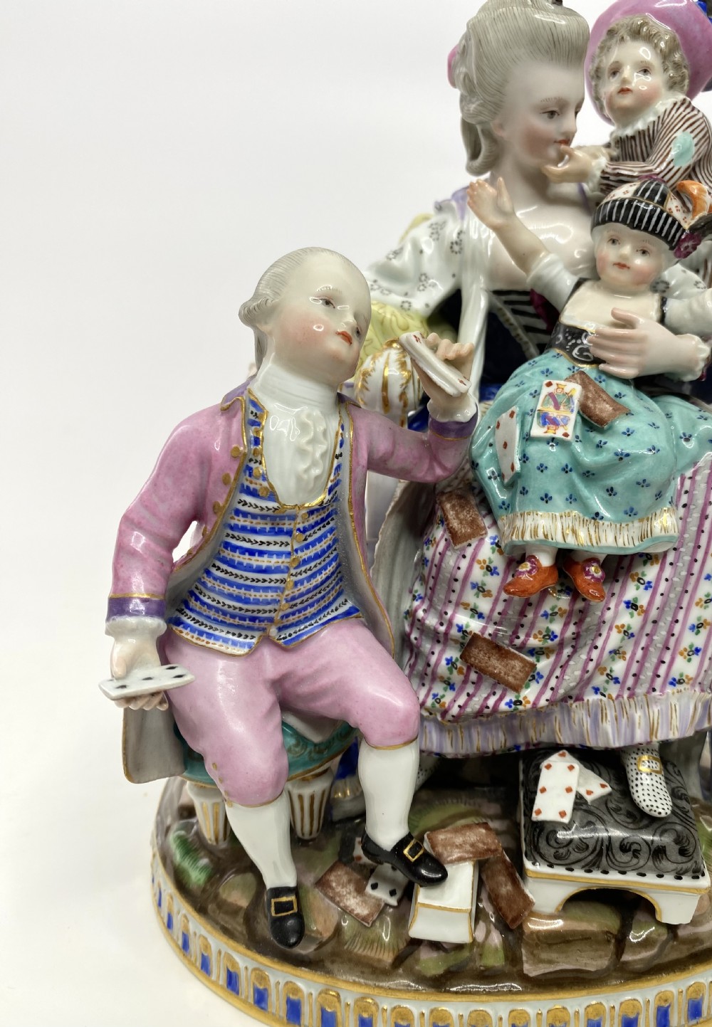 Meissen porcelain group, ‘The Good Mother’, c. 1870. View VIII
