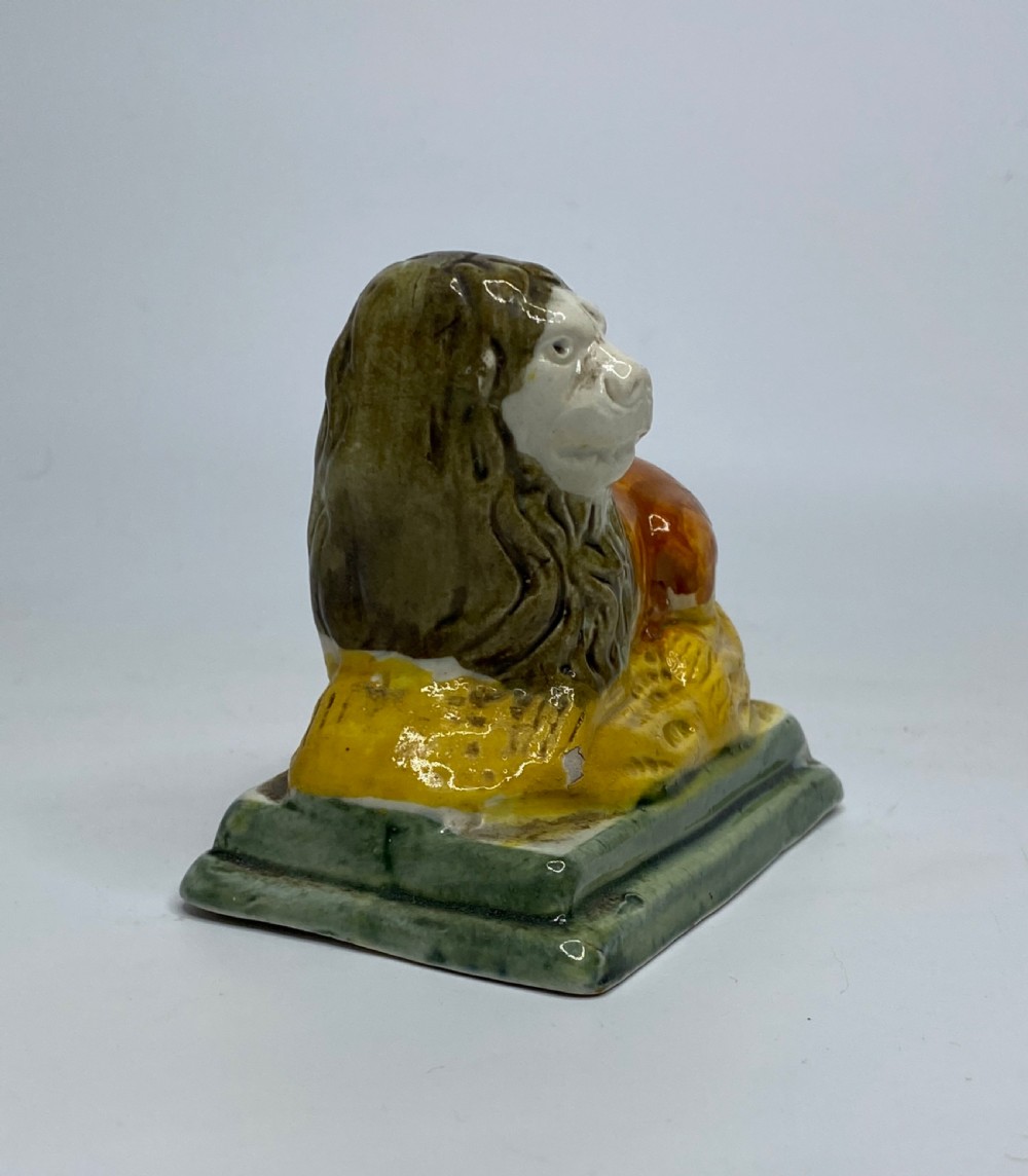 Staffordshire Prattware lion, c. 1790. View II