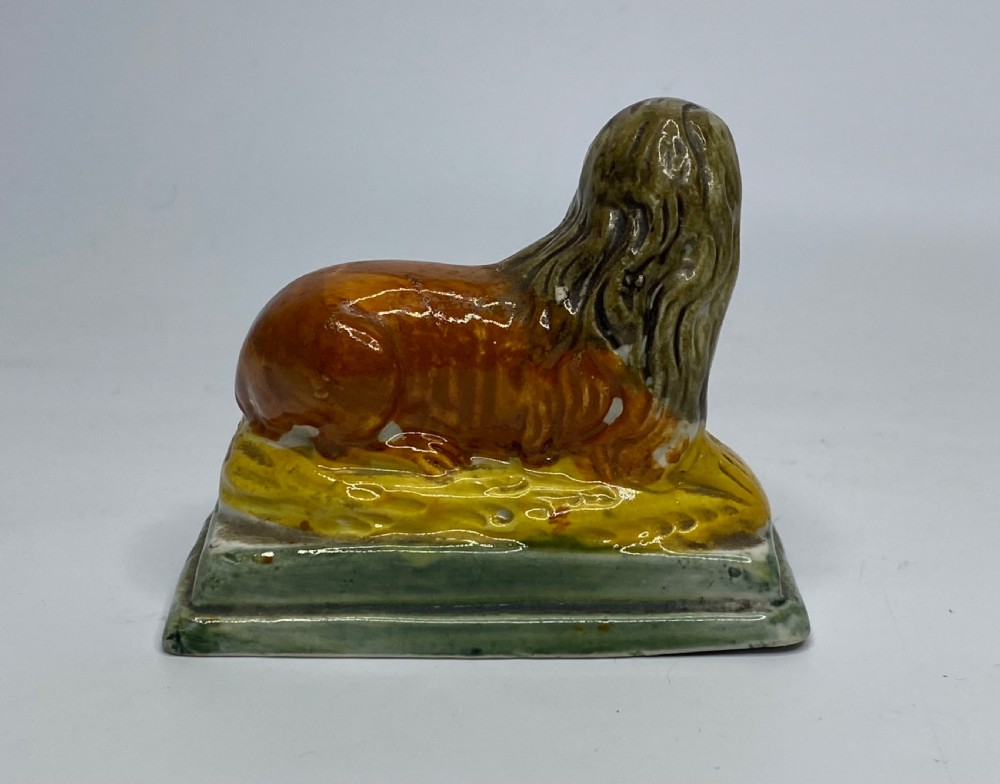 Staffordshire Prattware lion, c. 1790. View III