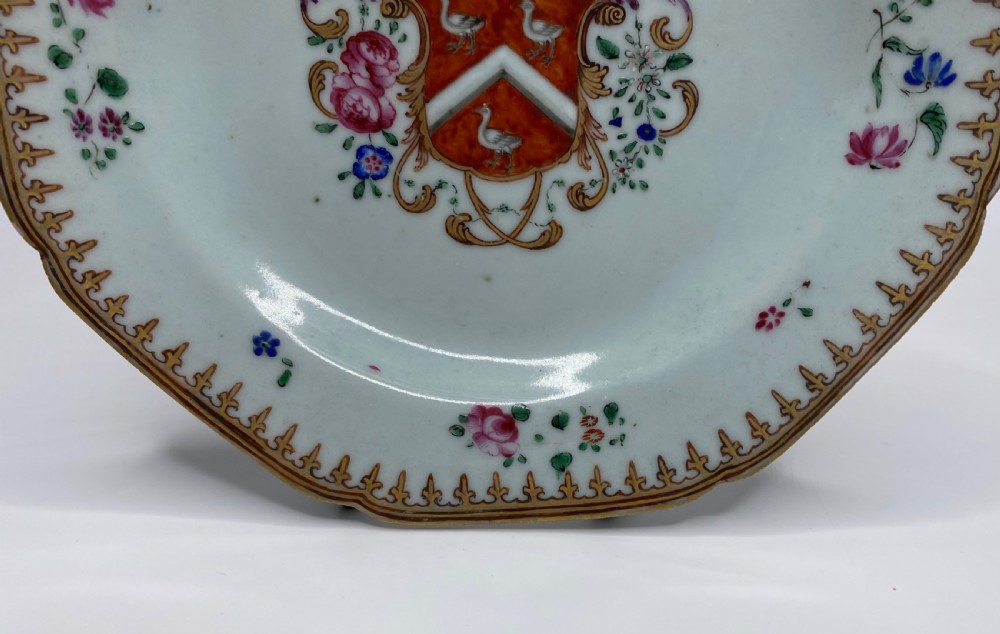Chinese armorial dish Sayer of Kent, c. 1755. Qianlong Period. View V