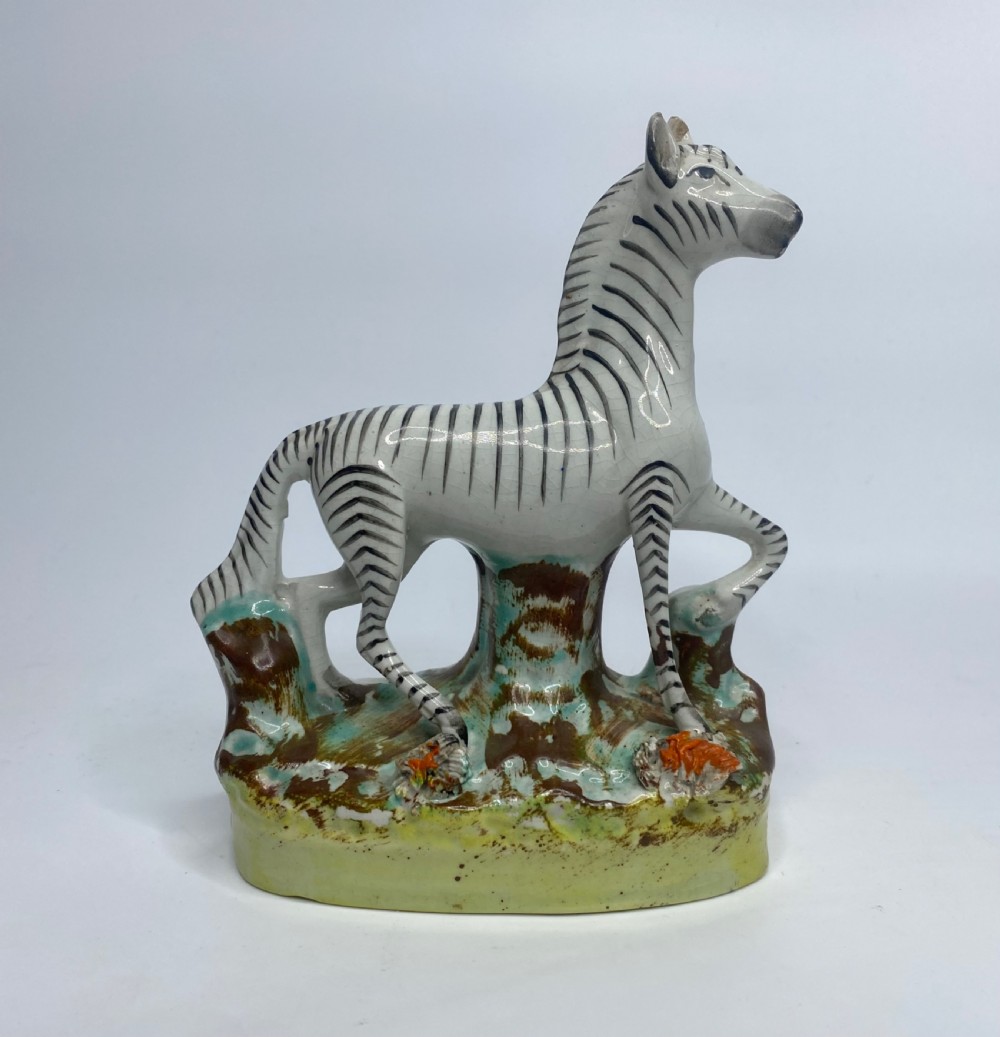 Pair Staffordshire Zebra, Thomas Parr factory, c. 1860. View VII