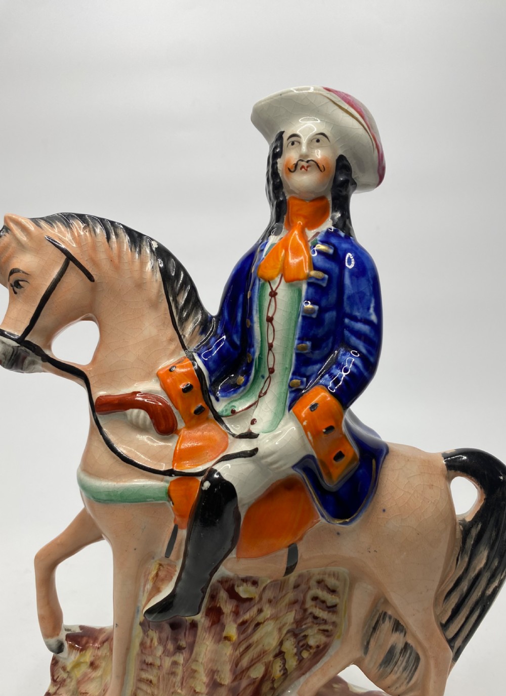 Pair Staffordshire figures, Dick Turpin & Tom King, c. 1860. View III