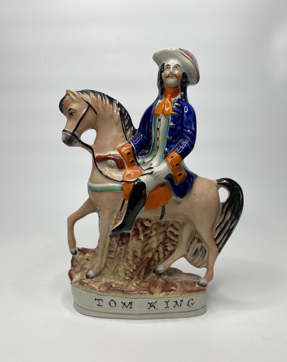 Pair Staffordshire figures, Dick Turpin & Tom King, c. 1860. View IV
