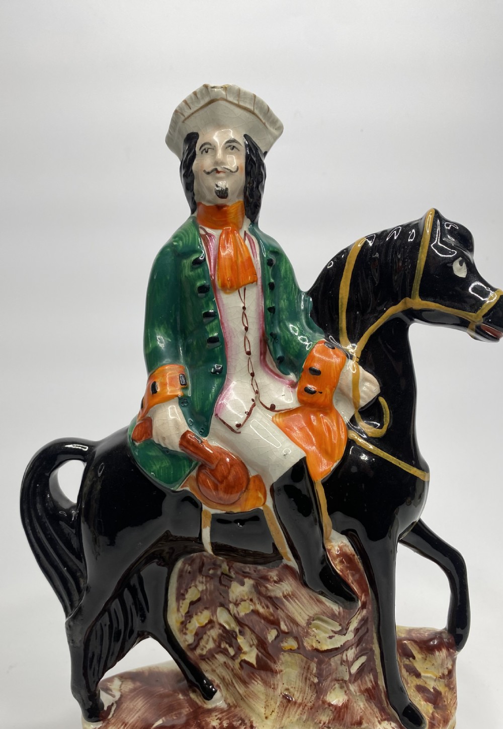Pair Staffordshire figures, Dick Turpin & Tom King, c. 1860. View VII