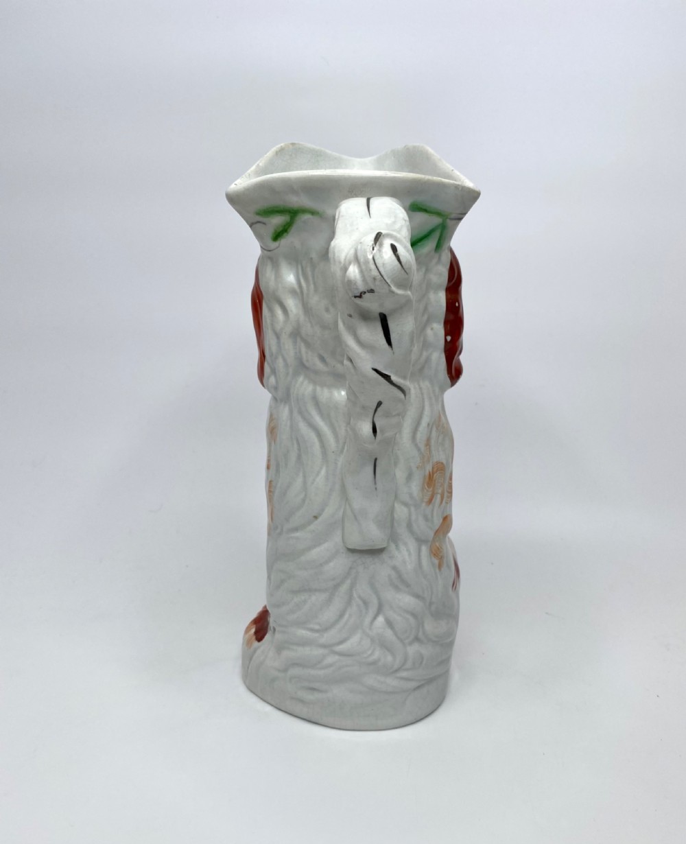 Staffordshire ‘Begging Spaniel’ jug, c. 1860. View III