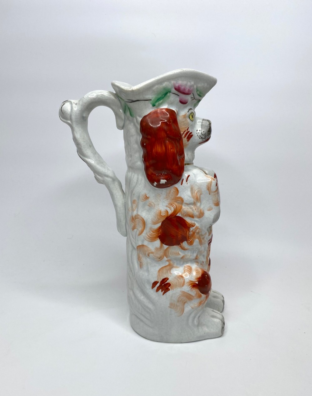 Staffordshire ‘Begging Spaniel’ jug, c. 1860. View IV