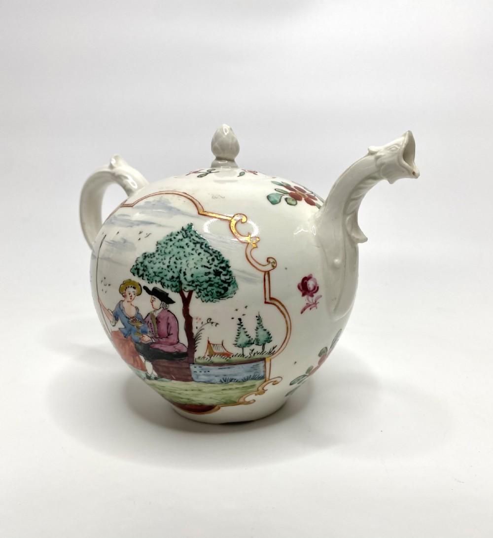 Hochst porcelain teapot & cover, c. 1755. View II