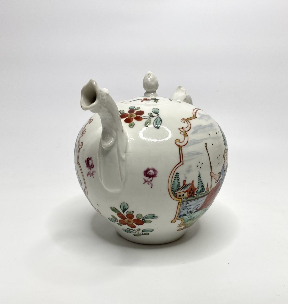 Hochst porcelain teapot & cover, c. 1755. View III