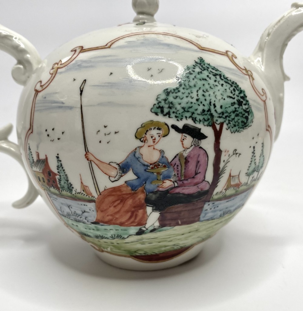 Hochst porcelain teapot & cover, c. 1755. View VII