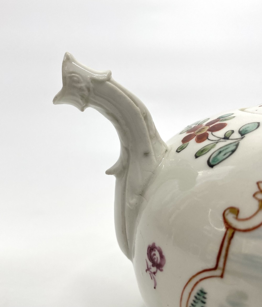 Hochst porcelain teapot & cover, c. 1755. View IX