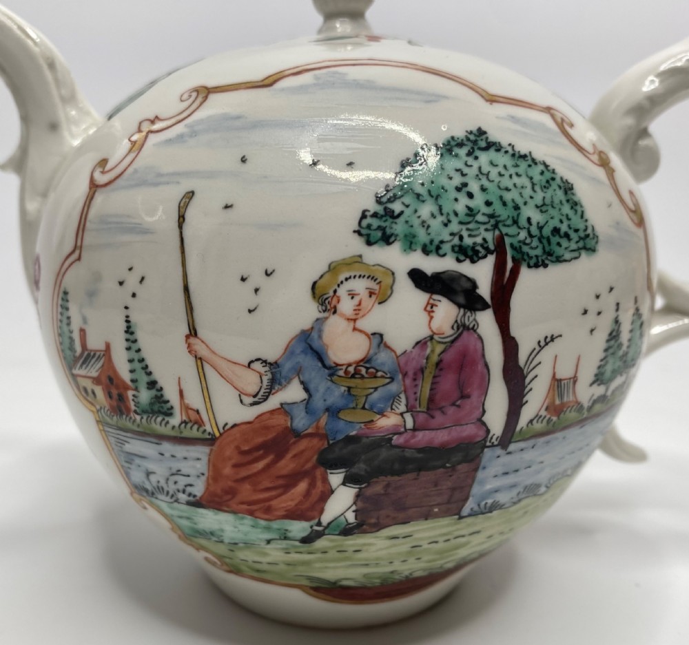 Hochst porcelain teapot & cover, c. 1755. View X