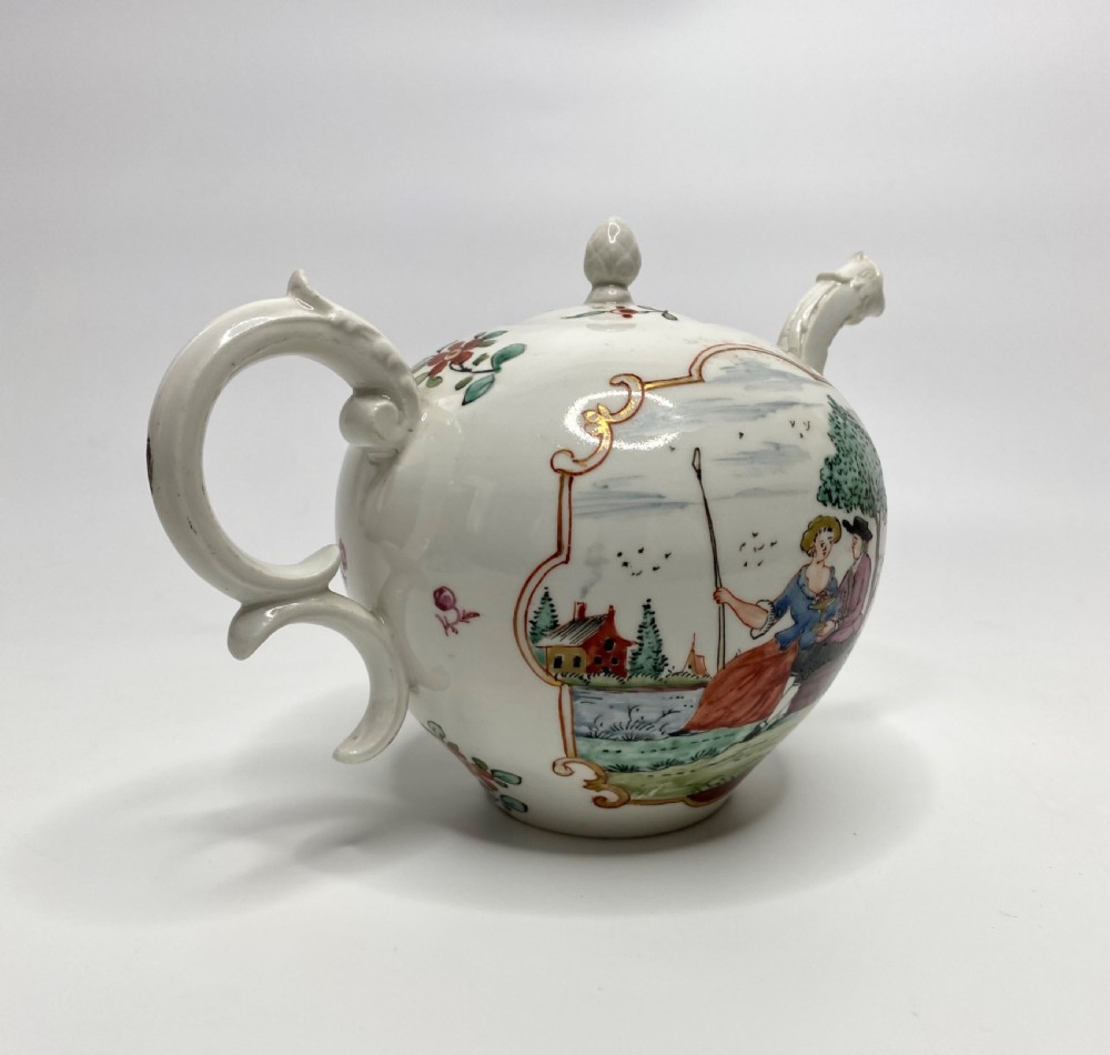 Hochst porcelain teapot & cover, c. 1755. View XIII