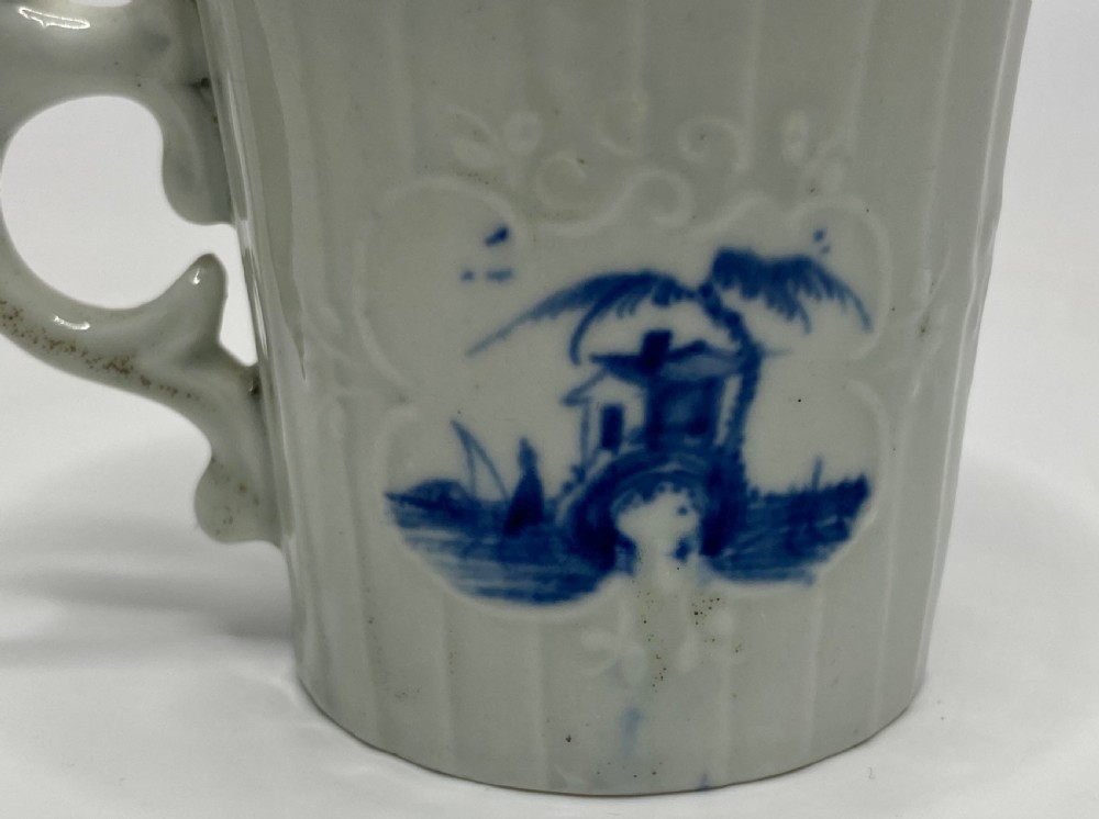 Worcester coffee cup, Fisherman & Willow Pavilion, 1755-1760. View IV