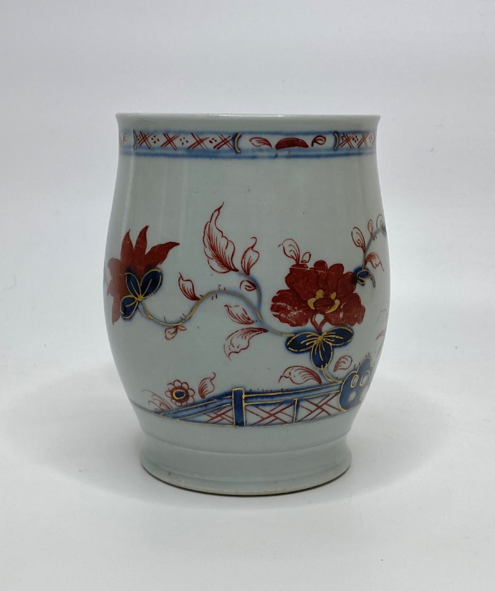 William Reid porcelain mug, c. 1756. Chinese Imari taste. View II