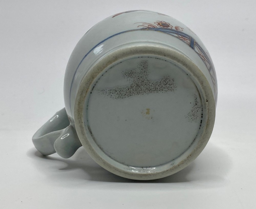 William Reid porcelain mug, c. 1756. Chinese Imari taste. View V