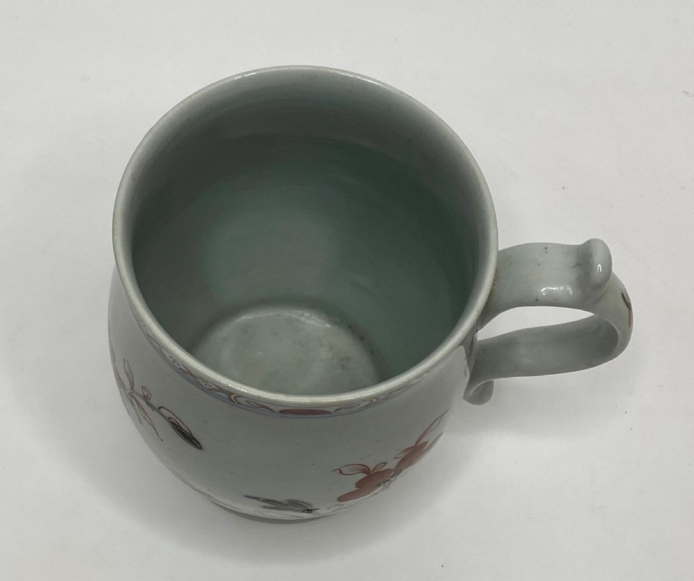 William Reid porcelain mug, c. 1756. Chinese Imari taste. View VII