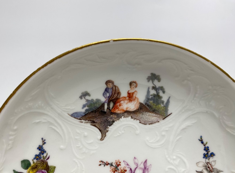 Meissen porcelain cup and saucer, c. 1740. View III