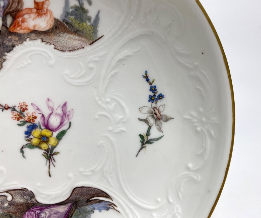 Meissen porcelain cup and saucer, c. 1740. View V