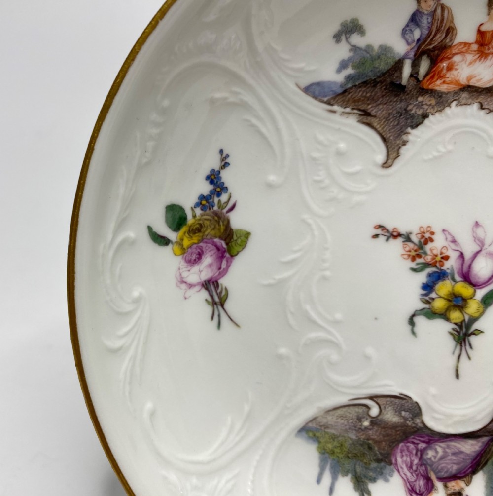 Meissen porcelain cup and saucer, c. 1740. View VI