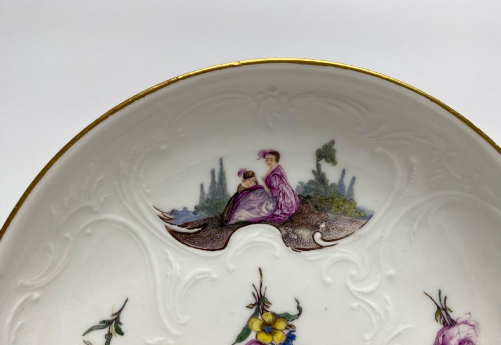 Meissen porcelain cup and saucer, c. 1740. View VII