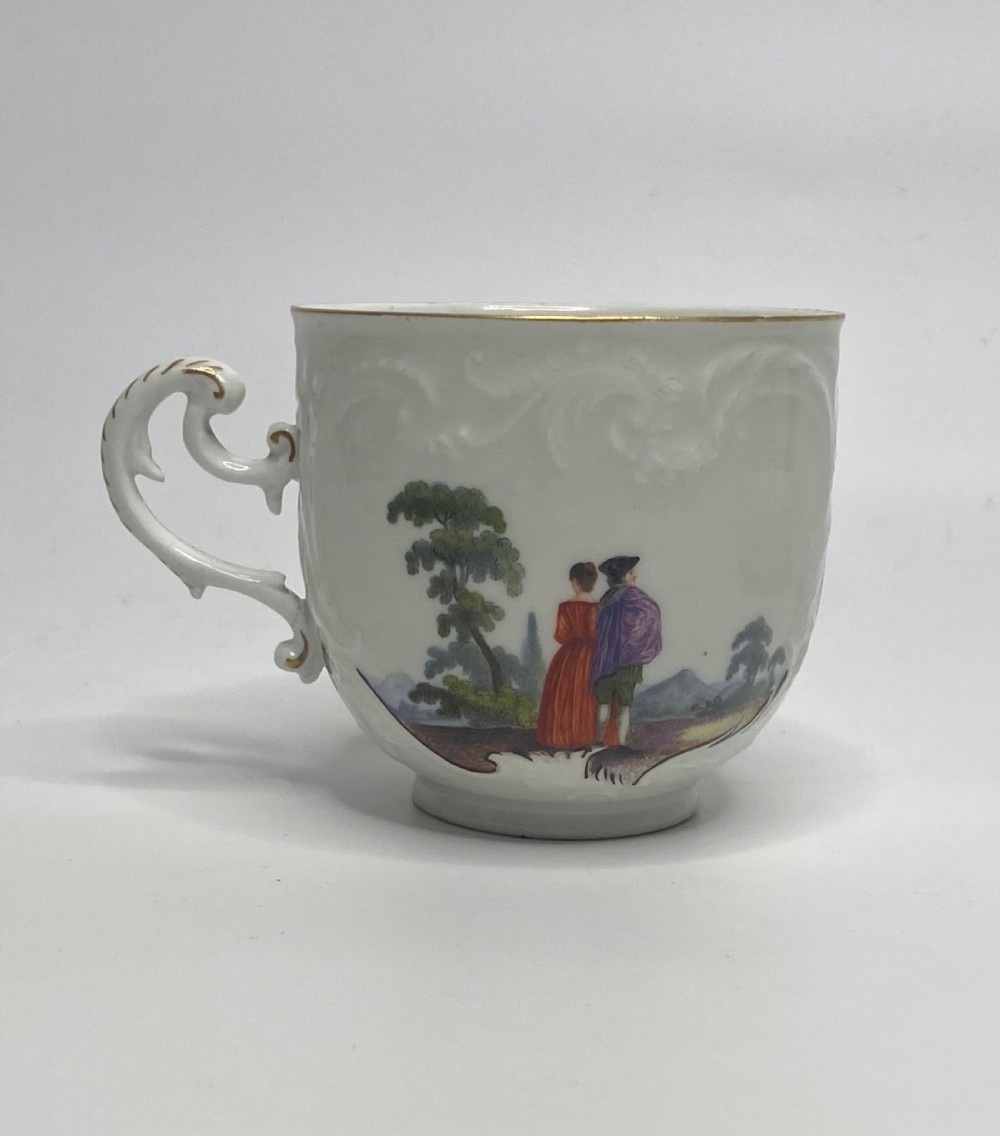 Meissen porcelain cup and saucer, c. 1740. View XIII