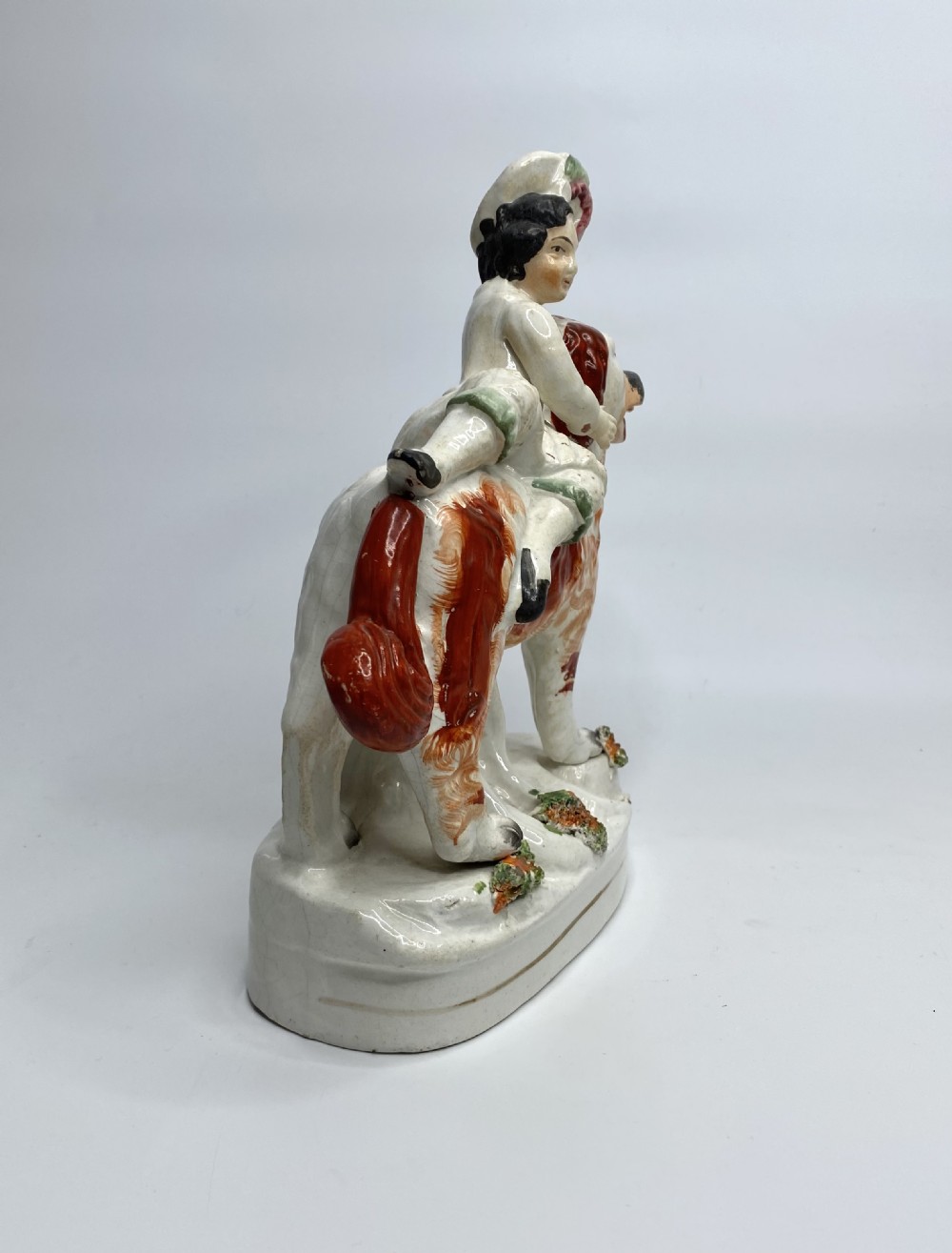 Staffordshire figures, Royal Children on dogs, c. 1850. View V