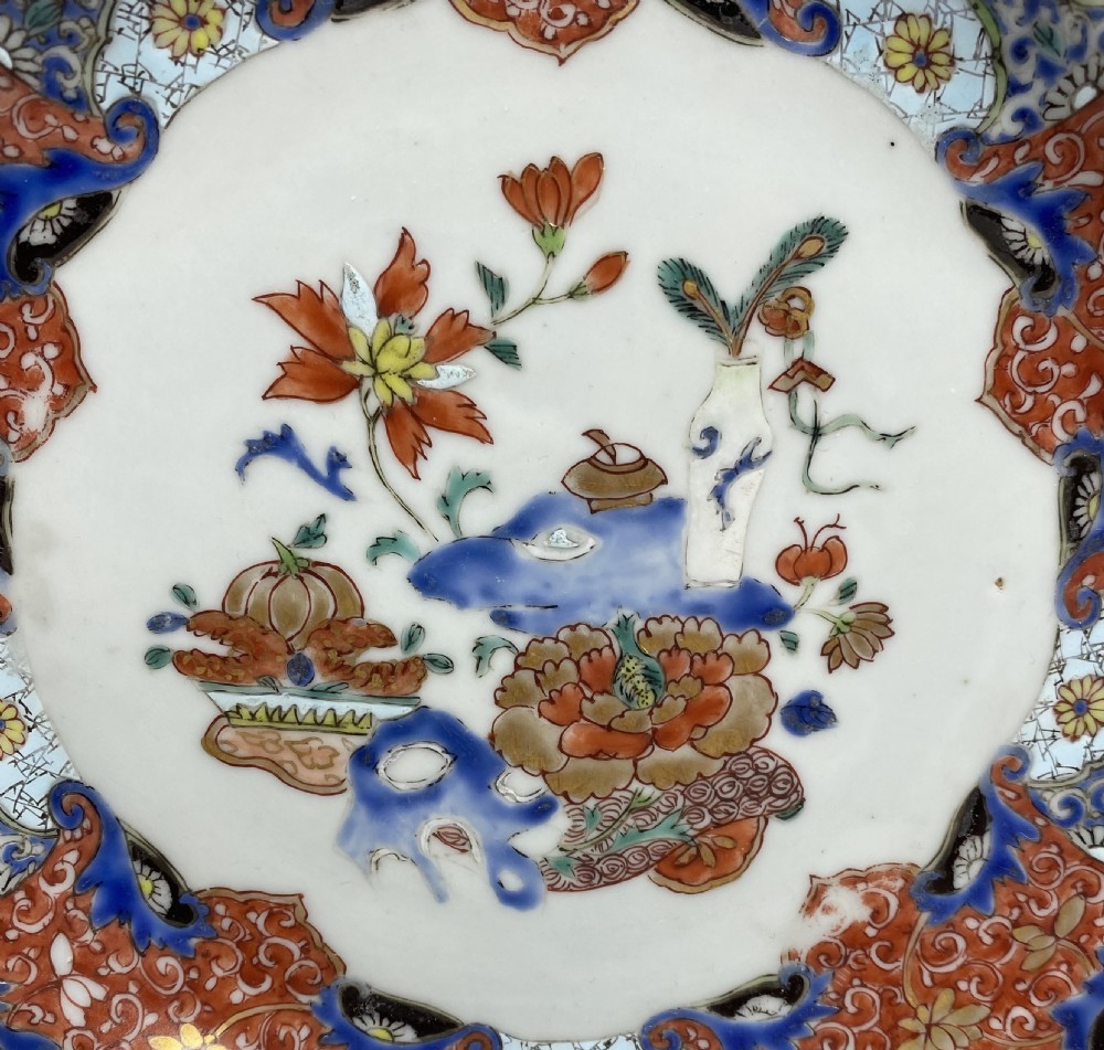 Chinese famille rose plate, c. 1740, Qianlong Period. View II